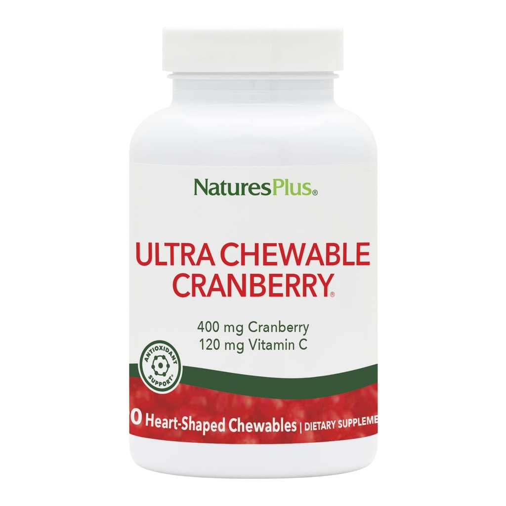 NaturesPlus超Chewableクランベリー - 90ラブベリータブレット - 尿路の健康を促進 - 非GMO、グルテンフリー - 45のサービング