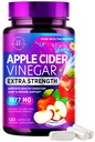 アップルサイダー酢カプセル1877mg - 余分な強度ACV ビタミンD3&亜鉛とピル - 消化、エネルギー&免疫サポート、非GMO、米国でボトル入り - 120カプセル