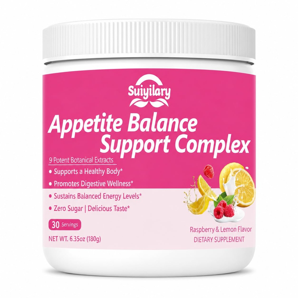 Suiyilary Cutting Drink Mix Powder, Yerba Mate, Natural 9 Plant Extracts, Digestive Gut Healthy for Women Men, Sugar-Free, Raspberry Lemon 30 Servings