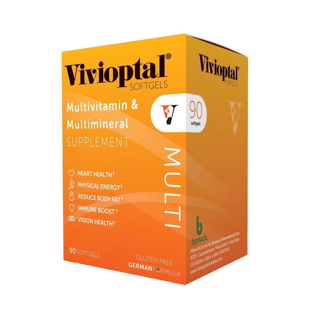 Vivioptal マルチ、90 Softgels、マルチビタミン&マルチミネラル、グルテンフリー、ドイツ式