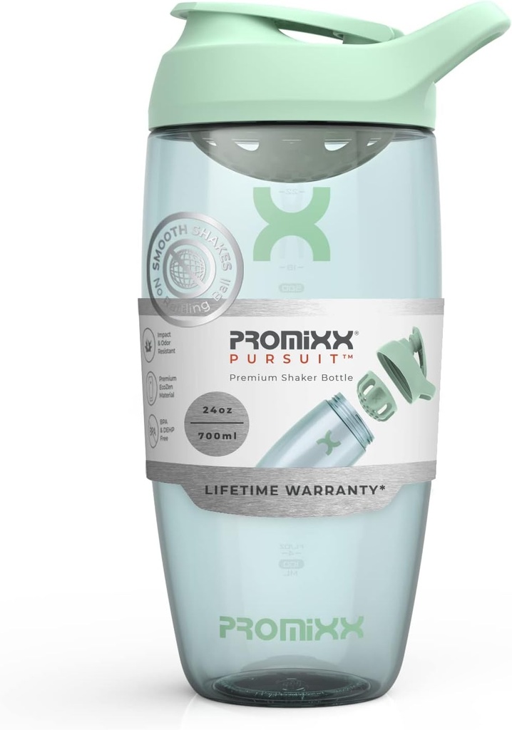 Promixxの追求の蛋白質のシェーカーのびん(24のoz)–無声非球のミキサー、漏出防止のふた、BPA/BPS及びフタル酸塩なしのECOZEN –蛋白質の揺れ、前及び後ワークアウトのスムージーのための容易なクリーニングのシェーカーのコップ