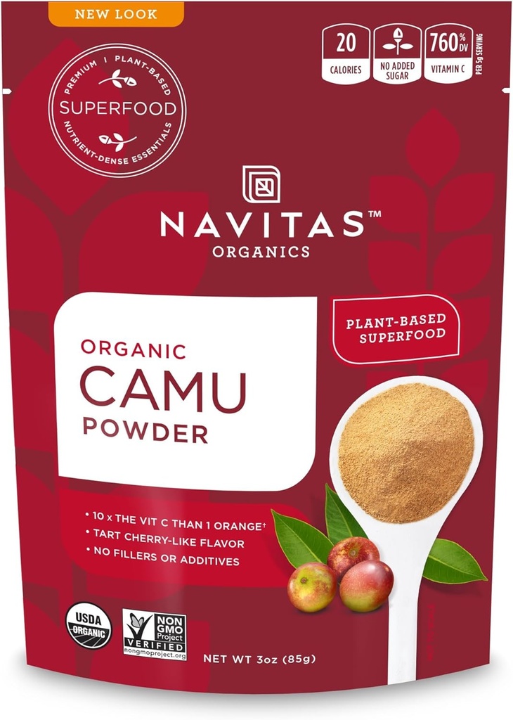 Navitas Organics Camuのカミュウの粉、3つのoz。袋、17のサービング–有機性、非GMOのグルテンフリー