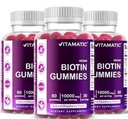 ビタマティック ビオチングミー より強い髪、肌&ネイルのための10,000 mcg - 60 ビーガングミー - また、ビタミンB7を呼んだ (3 ボトル)