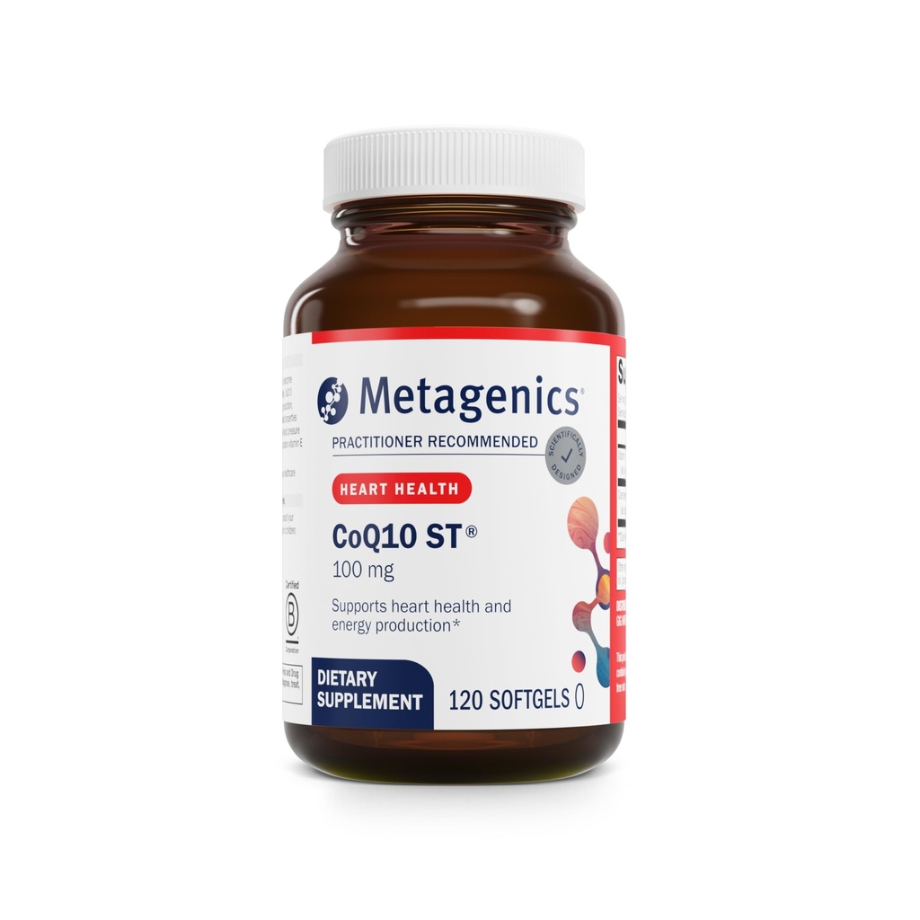 心臓、エネルギーおよび酸化防止サポートのためのビタミンEとMetagenics CoQ10 ST-100-100 mg Ubiquinone* - 非GMO、グルテンフリー、大豆フリー - GMP認定施設 - 120 Softgels