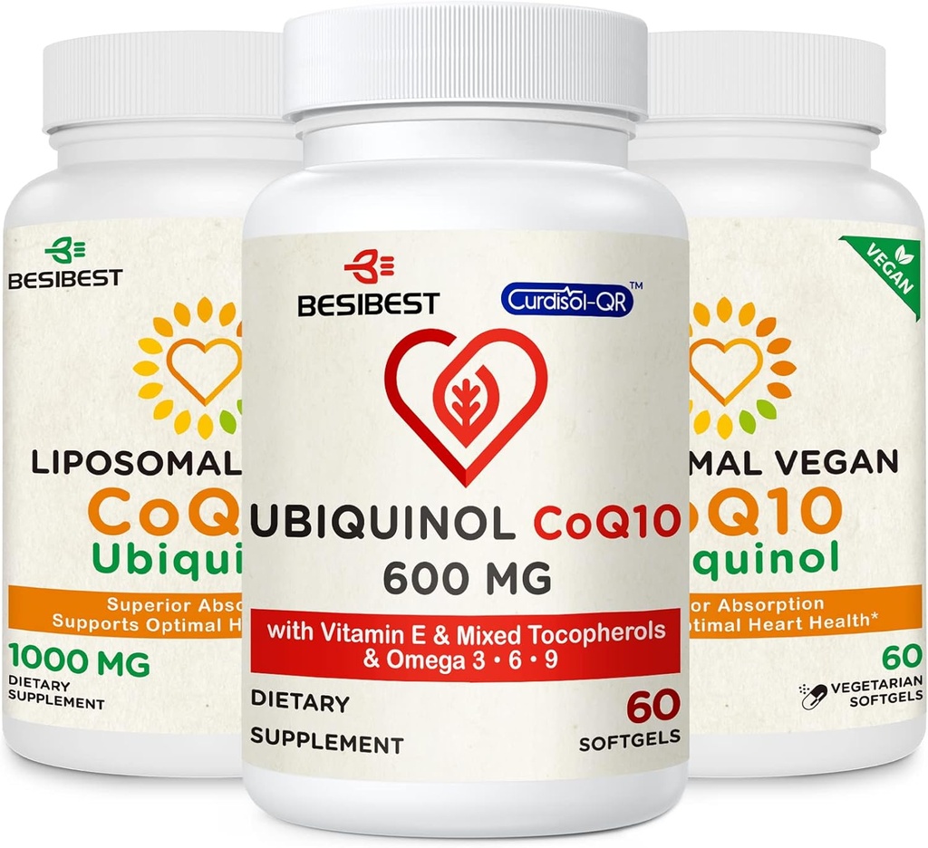 CoQ10 600mg 1000mg Liposomal CoQ10 Ubiquinolの補足2PCSの1PCS束
