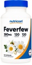 Nutricost Feverfewカプセル380mg、120カプセル、ベジタリアンフレンドリー、非GMO&グルテンフリー