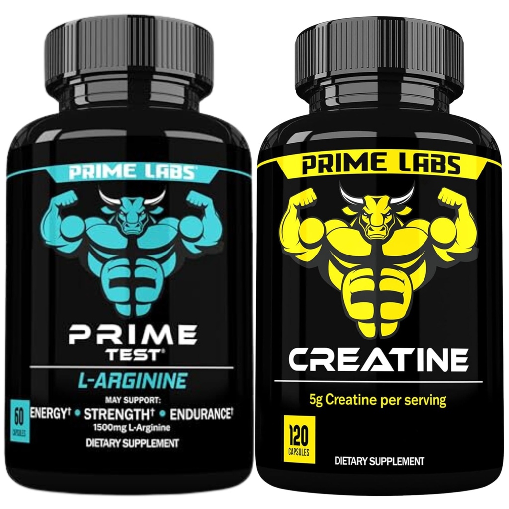 プライムラボLアルギニン(60カラット)+クレアチンカプセル(120カラット)