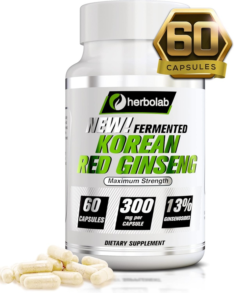 Herbolabの韓国の赤いGinseng発酵させた10:1 (13%のginsenosides) - 韓国からの本物のPanaxのGinseng 6年の古いルート-特許を取られたエキスの技術
