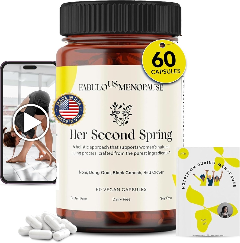 素晴らしいメノポウ - ビーガンメノポーズフォーミュラとブラックコホッシュ&Bコンプレックス - レシピと植物ベースのカプセル&ピラティスプログラム