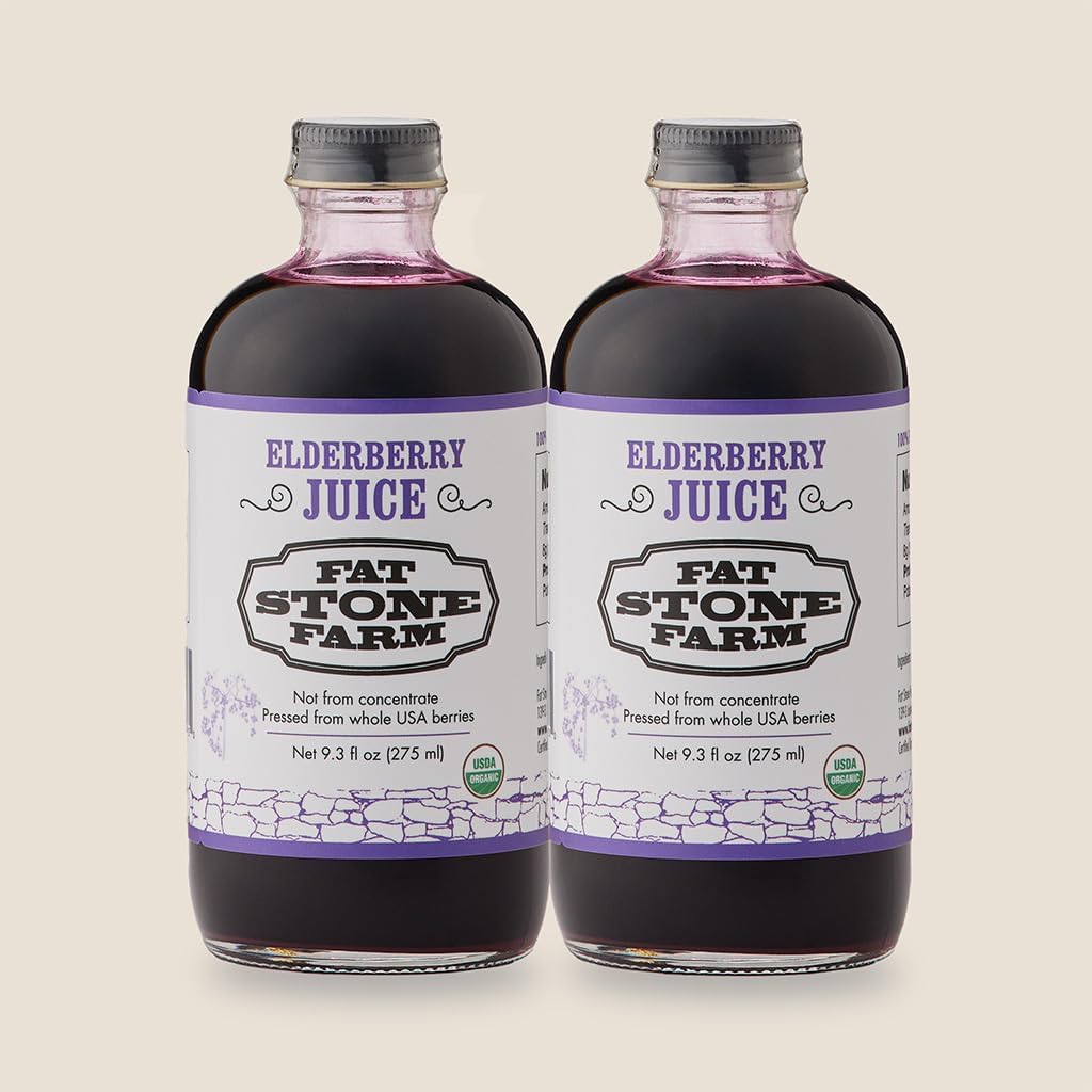 オーガニックエルダーベリージュース2X 9.3 fl. oz (新しい)