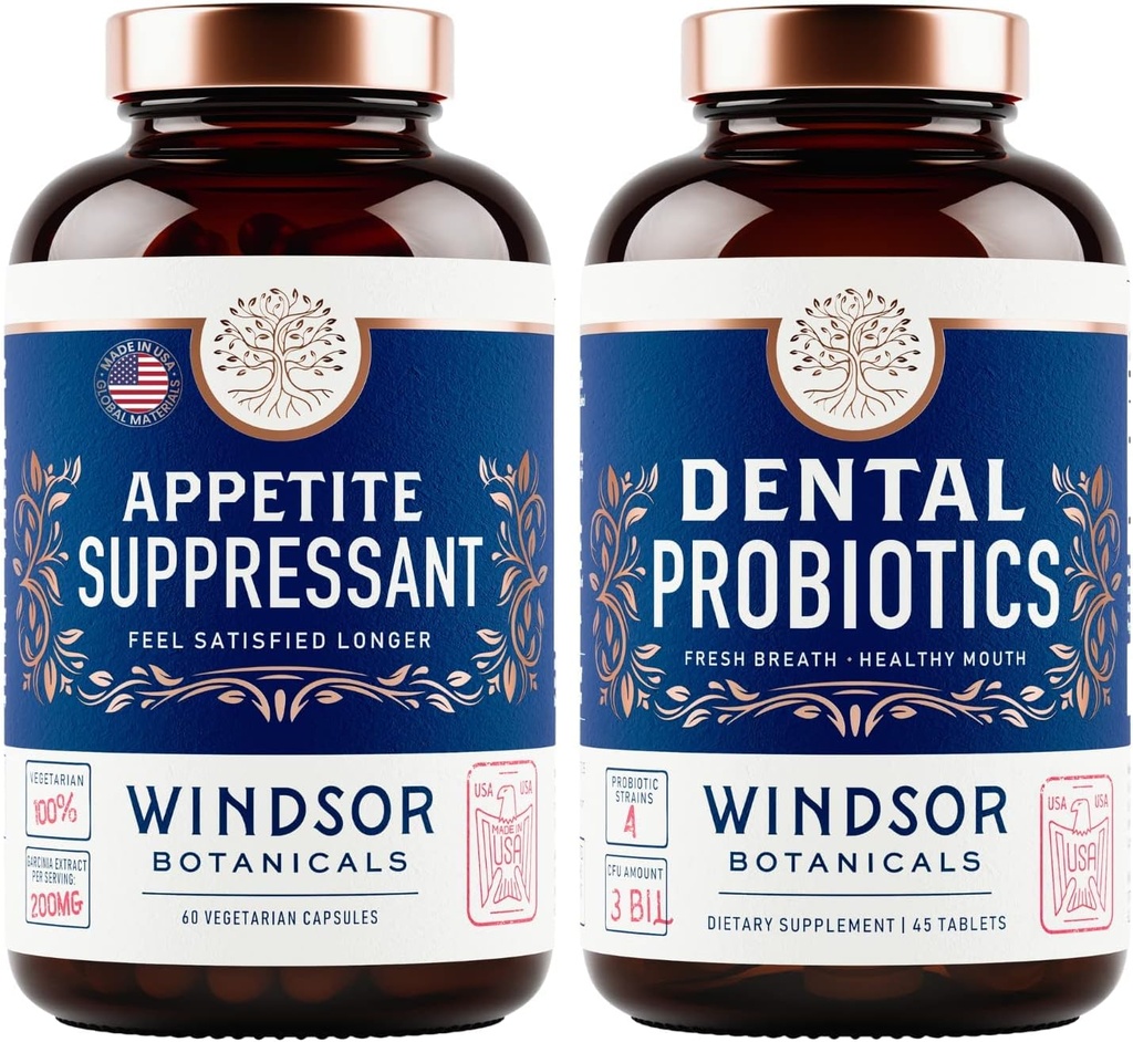 WINDSOR BOTANICALSは減量のための食欲抑制剤および悪いBreathの束のための歯科Probioticsを支持します
