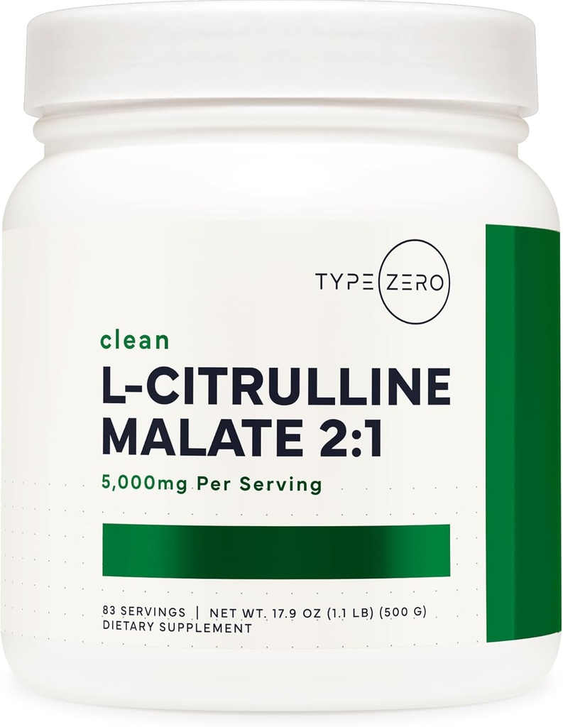 ゼロクリーンL-Citrulline Malate 2:1パウダードリンクミックス(500g、Unflavored)(83サービング) - Ketoフレンドリー、グルテンフリー、非GMO