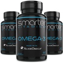 (3パック) よりスマートなオメガ3魚油、ベリー風味、バープレス、味付けなし、2000mg、DHA EPAトリプル強度脳、アラスカオメガ®製