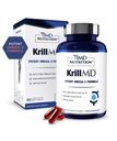 1MD栄養KrillMD - アスタキサンチン、EPA、DHAとのAntarctic Krill Oil Omega 3の補足  2Xより有効な魚油より  60 Softgels