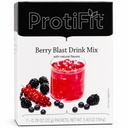 ProtiFit - 高プロテインフルーツ風味パウダードリンクミックス、15gプロテイン、低カロリー、砂糖無料、理想的なタンパク質対応、7パック(ベリーブラスト)