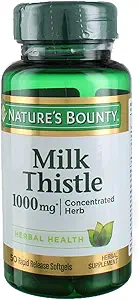 Nature's Bounty Milk Thistle 1000mg Herbal Supplement Softgels - 50 CT