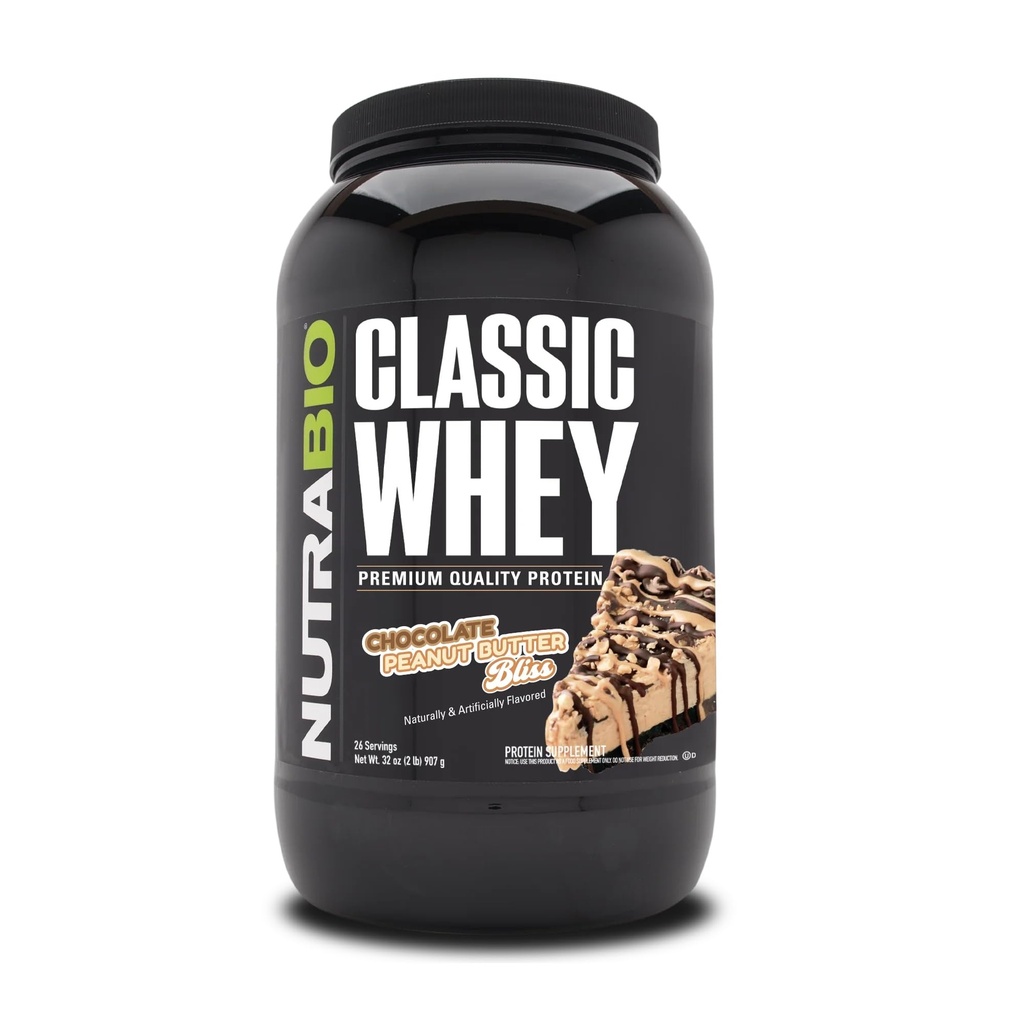 NutraBio古典的な乳タンパク質粉末 - フルスペクトルアミノ酸プロファイル - フィラー、人工色、防腐剤 - 低糖値インデックス - (チョコレートピーナツバター、2ポンド)