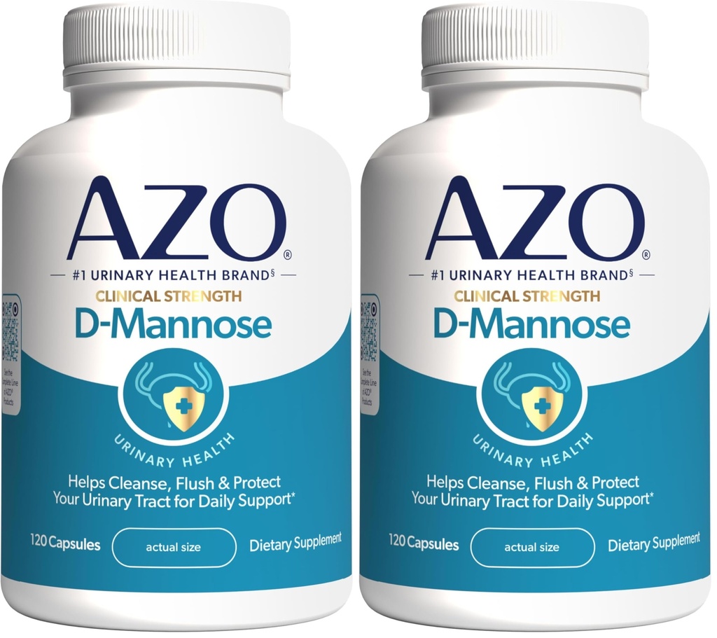 AZO DのMannoseの尿路の健康、クレンジング、フラッシュ及び保護の尿路、No.1の薬剤師の推薦されたブランド、臨床強さ、非GMO、120の計算(2のパック)