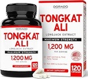 人のためのTongkatアリ(ロングジャック)Eurycoma Longifolia抽出物1200mg/サービング、120カプセル - 男性の健康と死亡サポートのためのロングジャックTongkatアリ - サードパーティテスト、米国メイド&非GMO
