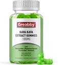 Kava Kava Gummies 1000mg Per Serving, Sleep Support, Natural Lemon Flavor, 60 Vegan Gummies, Stress Relief & Relaxation Supplement