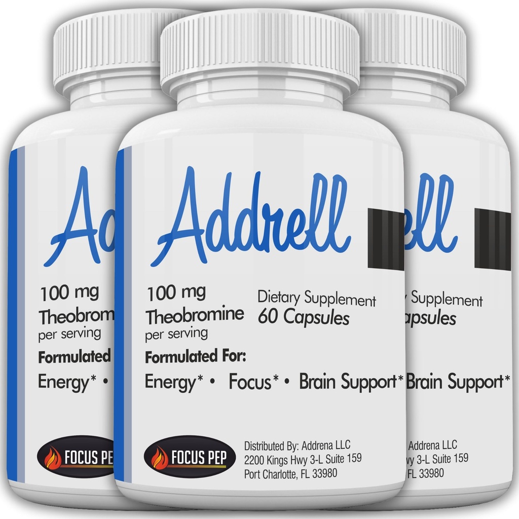 Addrellエネルギー興奮剤の丸薬-研究の補足の代わりの丸薬、自然な向知性補足及び認知の強化剤は女性及び人- 180のカプセルのための高められた精神に分けます