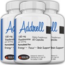 Addrellエネルギー興奮剤の丸薬-研究の補足の代わりの丸薬、自然な向知性補足及び認知の強化剤は女性及び人- 180のカプセルのための高められた精神に分けます