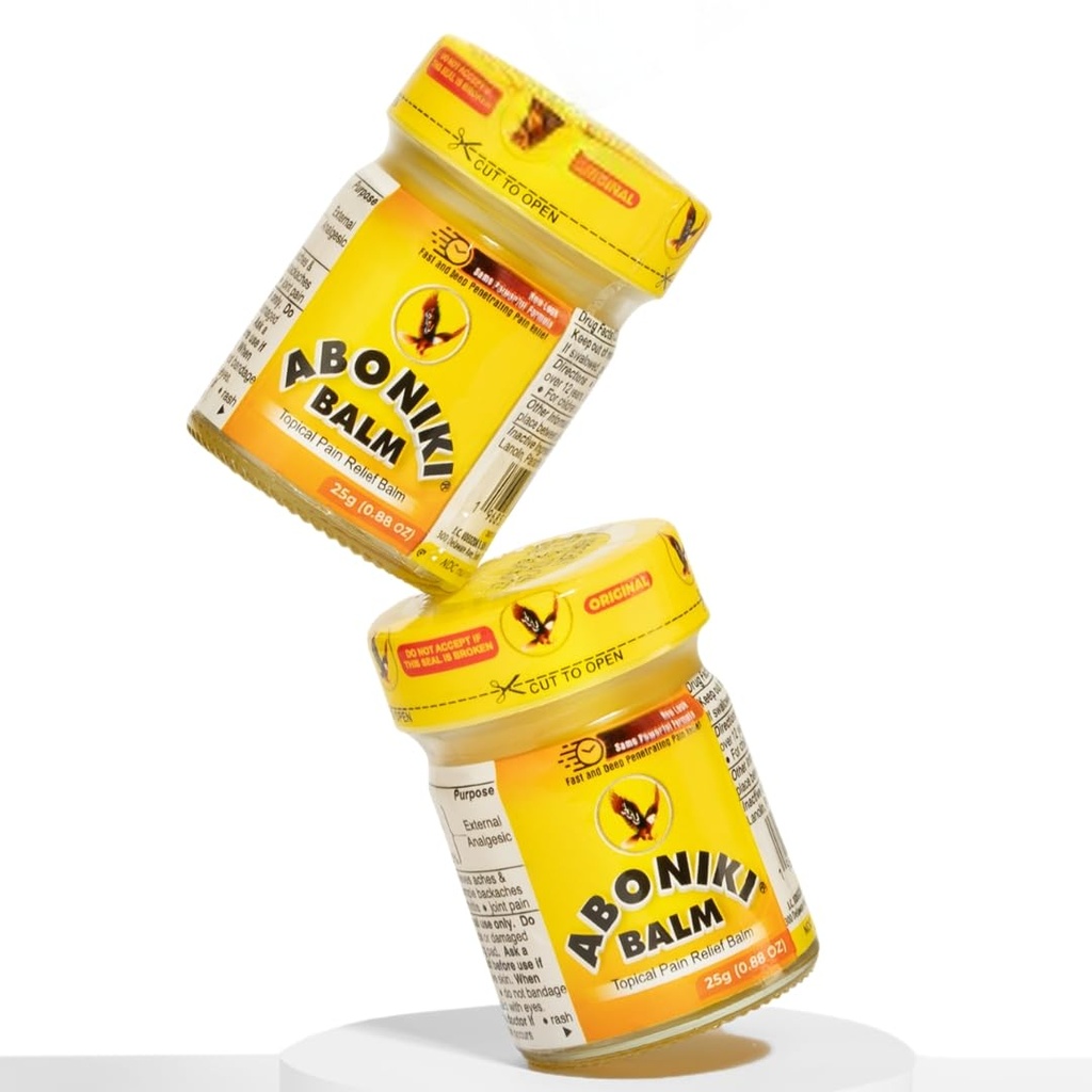 Aboniki Balm (2 Plastic Jars) – Powerful Topical Pain Relief Balm for Sore Muscles & Joints | Anti-Inflammatory Muscle Rub for Lower Back, Knee, Neck & Shoulder |Soothing Relief for Stiffness & Cramps