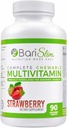 BariSlimは45のmgの鉄が付いているChewable Bariatric Multivitaminを完了します-胃のバイパスおよび胃の袖を含むポストのBariatricの外科のためのBariatric Multivitamin-いちご(90の計算)