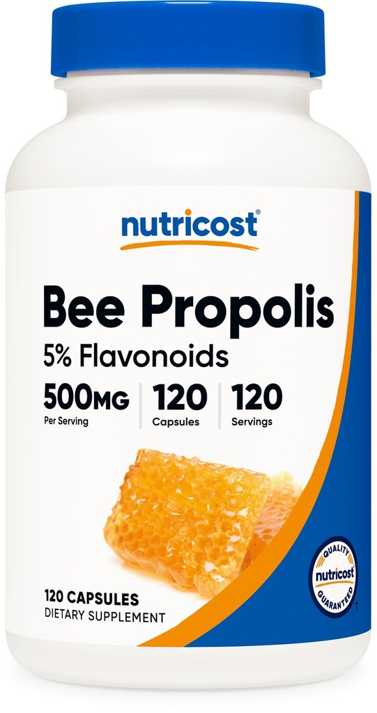 Nutricostの蜂のプロポリスの補足w/ 5%のフラボノイド(500mg/120のカプセル)