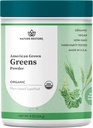 Nature Restore Greens Superfood Powder, USA Grown, Organic Kale, Barley Grass, Wheatgrass, Unsweetened, 8 Ounces, Made in USA