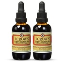 ヨウ素のJ.CROW'S® Lugolの溶液2% 2オンス(2ボトル) - プレミアムヨウ素&カリウムヨウ素液、グルテン&、アルコールフリー天然塩エキス、有効期限なし