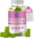 フォレート&ビタミンDとイノシトールグミーPCOS - Myo&D-Chiroイノシトールブレンド、40:1レシオ、60アップルフレーバーグミー