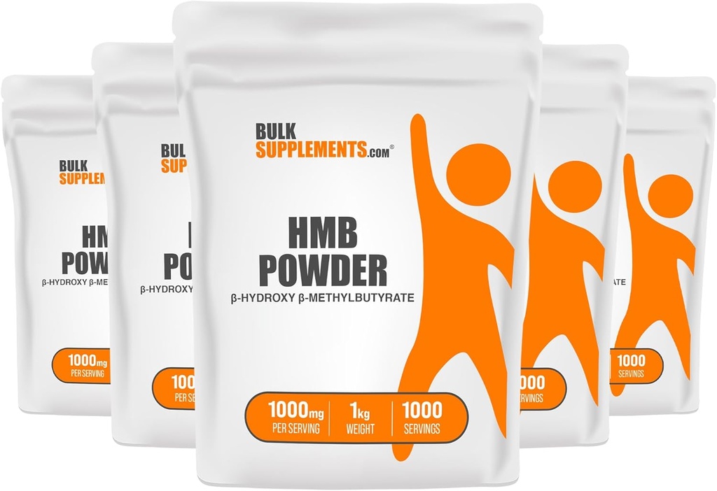 BulkSupplements.com HMBパウダー - Calcium HMB、ベータヒドロキシベータメチルブチレート - HMBパウダーサプリメント、グルテンフリー - サービングあたり1000mg、5kg(11ポンド)(5のパック)