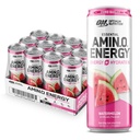 最適な栄養アミノエネルギースパークリング水分補給ドリンク、電解液、カフェイン、アミノ酸、BCAA、砂糖フリー、スイカ、12 Fl Oz、12パック(パッケージ5月Vary)