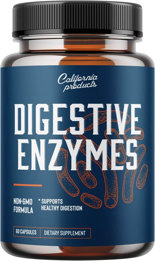 Digestive Enzyme Supplements for Gut Health - Pancreatin Digestive Enzymes for Digestion Upset Stomach Relief and Leaky Gut Repair - Pure Enzymes Digestion Supplement Women and Men