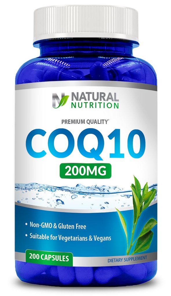 一般的な自然なビタミンCoq10 200mg、200のカプセル、速い吸収-グルテンフリー及び非GMO