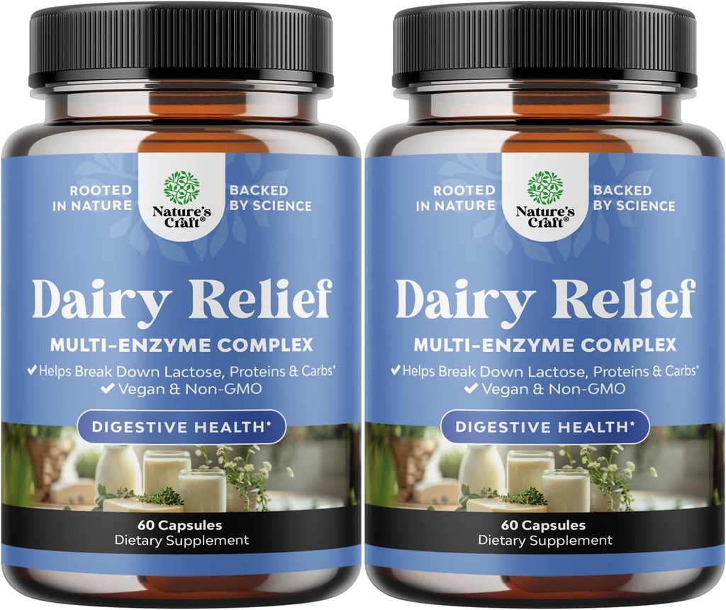 Lactose Intoleranceの丸薬120日の供給-速い代理の酪農場の消化酵素-消化のための酪農場の救助の丸薬、浮気、ガスおよび炭水化物蛋白質-Lactoseの許容の救助のための消化の補足