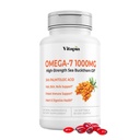 毛、皮、釘、中心の健康サポートのためのVitapia Omega 7海のBuckthornの果実油1000mg - 34% Palmitoleic酸及び自然なオメガ3 6 9の脂肪酸の補足- 120のカプセル、非GMO、グルテンフリー