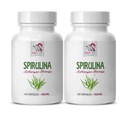 spirulina and chlorella powder - blue spirulina organic - immune support supplement - SPIRUILINA 500MG - spirulina tablets - spirulina and chlorella powder organic - energy bits spirulina - 2 bottles