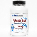 Yohimbe 樹皮の標準化されたエキス 1500mg // 200 カプセル // ピュア コントロール サプリメント