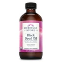 HERITAGE STORE Black Seed Oil, Organic, Cold Pressed Nigella Sativa Supplement with Thymoquinone, Omega 3 6 9, 酸化防止剤, 免疫, コレステロール, 消化器, 心臓 & 健康サポートに参加する*, ビーガン, 8oz