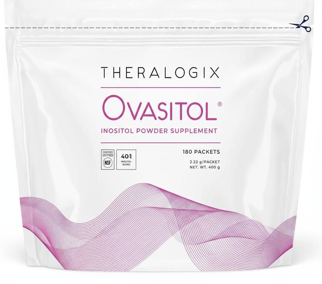 Theralogix Ovasitol Inositolパウダーパケット - 90日間サプライ - Myo-Inositol&D-Chiro Inositol forホルモンバランス&Ovarian機能サポート* - NSF認定 - 180パケット