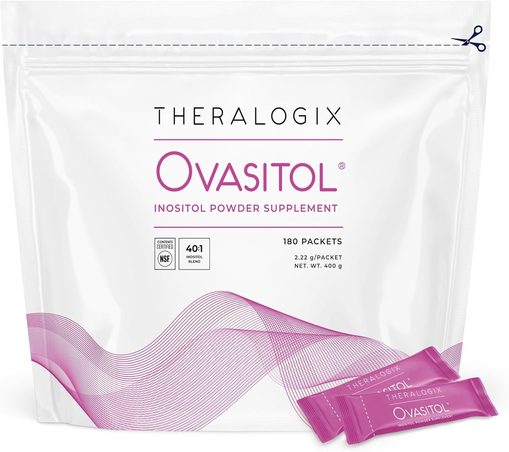Theralogix Ovasitol Inositolパウダーパケット - 90日間サプライ - Myo-Inositol&D-Chiro Inositol forホルモンバランス&Ovarian機能サポート* - NSF認定 - 180パケット