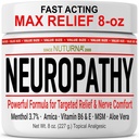 Neuropathyの救助のクリーム-フィートの手足のつま先のための速い代理の最高の救助-超強さのメンソール、アリカ、アロエVera、MSMの自然ななだめるNerveの救助-余分大きい8のoz