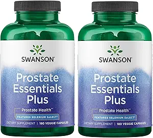 Swanson Prostate Plus - Natural Supplement for Men Promoting Healthy Urinary Tract Flow & Frequency - Supporting Overall Prostate Health - (180 Veggie Capsules) 2 Pack