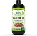 ハーブシークレット オーガニック 亜麻仁オイル サプリメント | 16 Fl. Oz. (473ml) | Non-GMO|アメリカ製