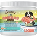 ベルニーのOMG! 犬のためのオメガス咀嚼 - 5X 余分な強さ DHA+EPA、魚油、健康な皮及びコート、アレルギー救助、共同補足(豚の味)