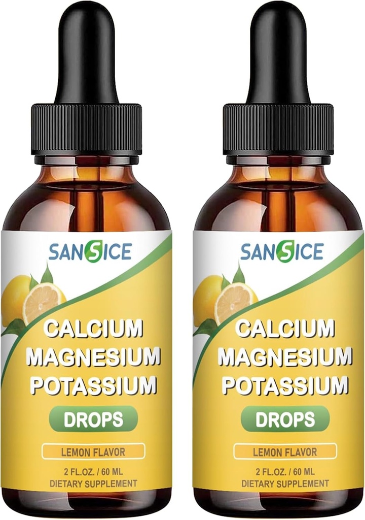 カルシウム カリウムのマグネシウムの液体は-高吸収のマグネシウムのGlycinateの600mg Calciumの600mgのカリウム1000mgのカリウムの複雑な液体鉱物の補足エネルギー睡眠の弛緩-2のパックを低下させます