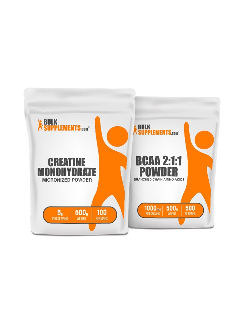 BulkSupplementsクレアチン500g + BCAA 2:1:1 500gバンドル