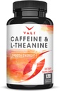 VALI Caffeine 50mg & L Theanine 100mg - Caffeine Pills & L-Theanine for Smart Smooth Energy & Focus Supplement. Nootropic Brain Booster Cognitive Support Stack & Focused Clarity. 120 Veggie Capsules
